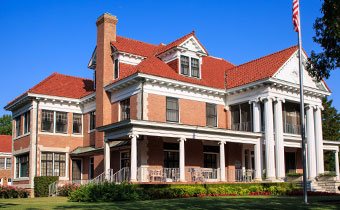 The exterior of the Frank Phillips Home