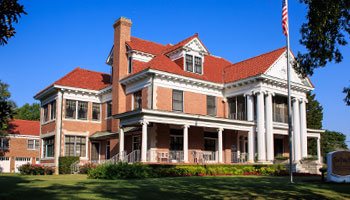 The exterior of the Frank Phillips Home